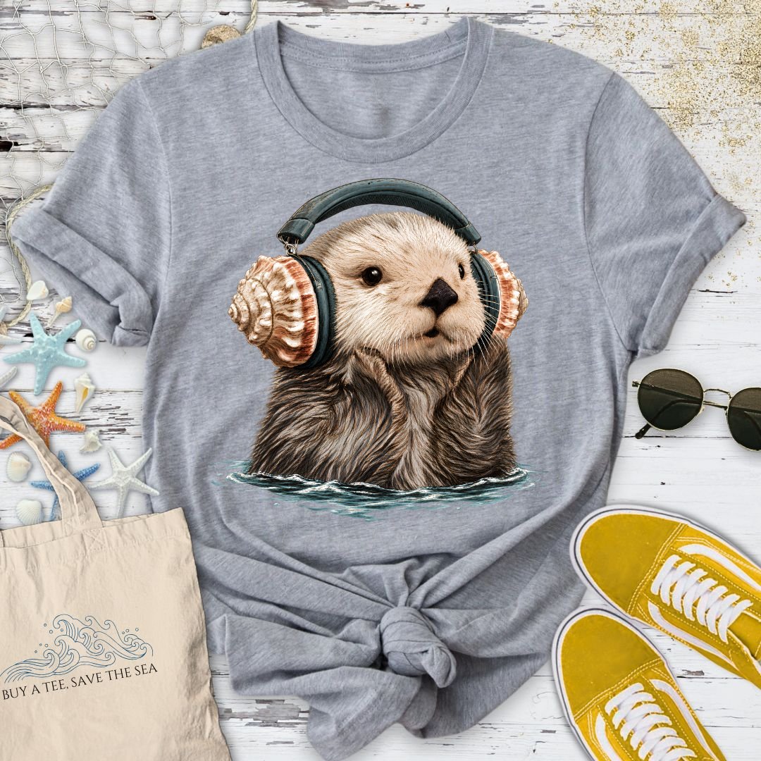 Music Otter T-Shirt in Sport Grey - Dolce Reverie