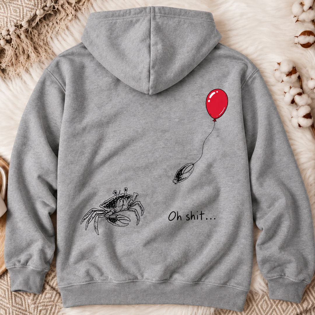 Oh...Crab Back Print Hoodie