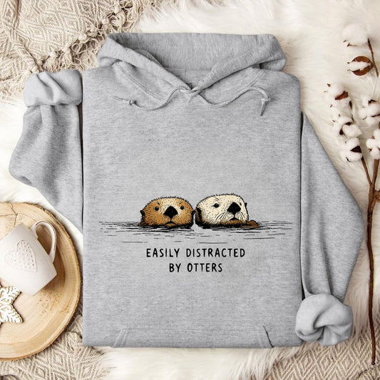 Distracted By Otters Hoodie
