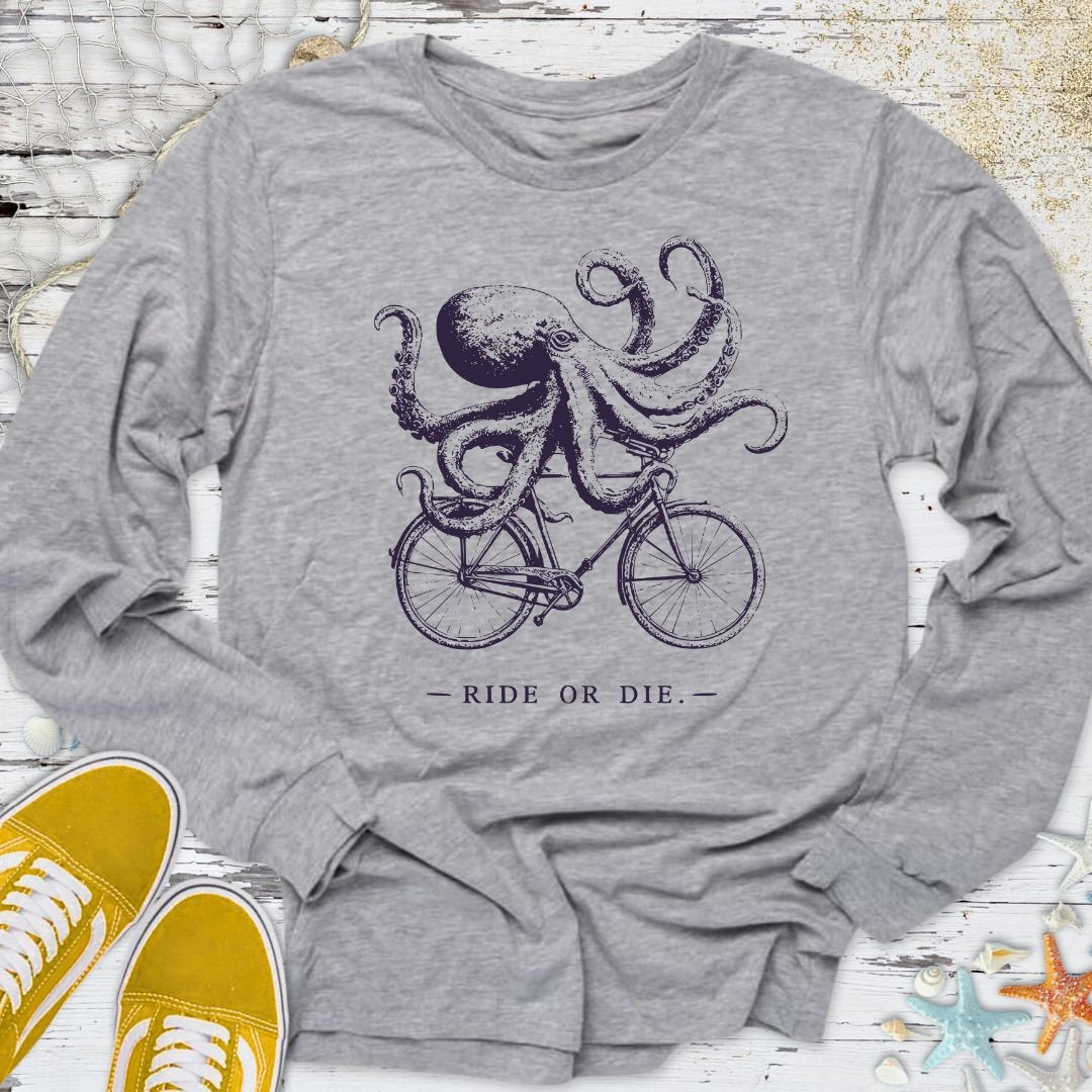 Ride Or Die, Octopus Long Sleeve Tee