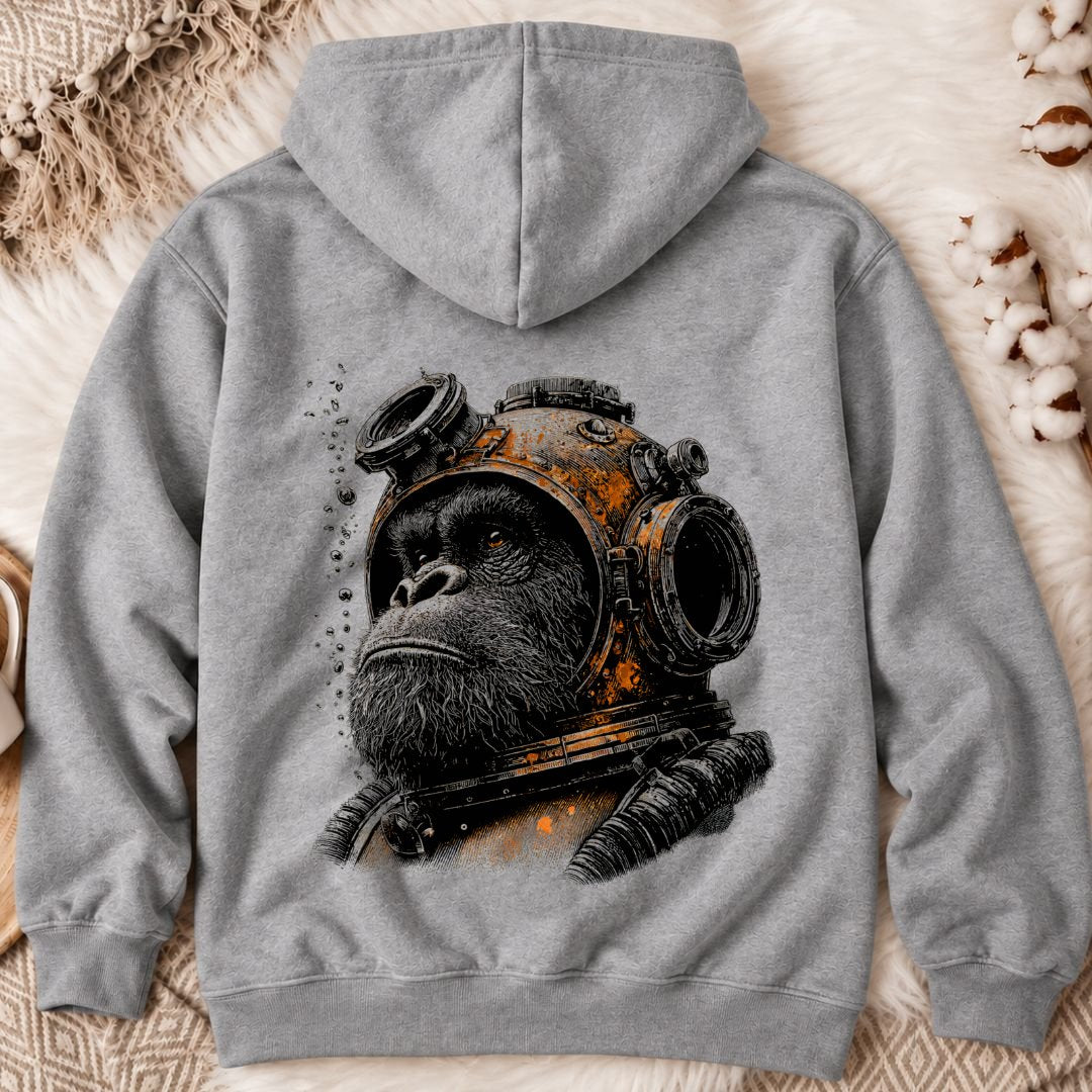 The Deep Sea Gorilla Back Print Hoodie