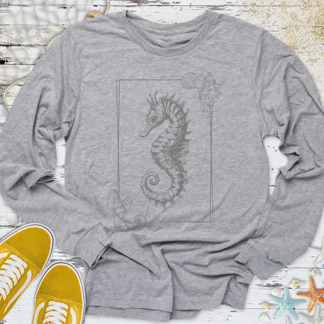 Vintage Seahorse Long Sleeve Tee