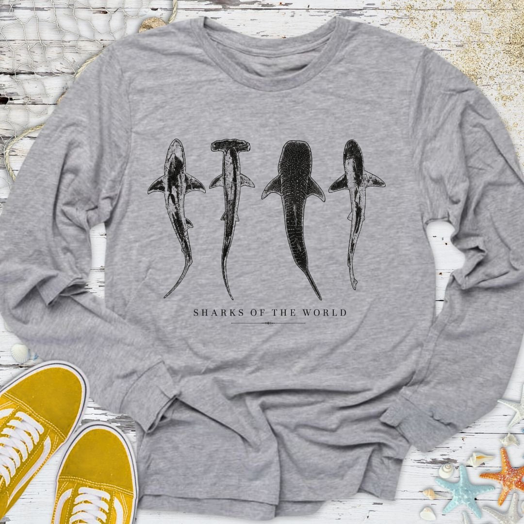 Sharks Of The World Long Sleeve Tee