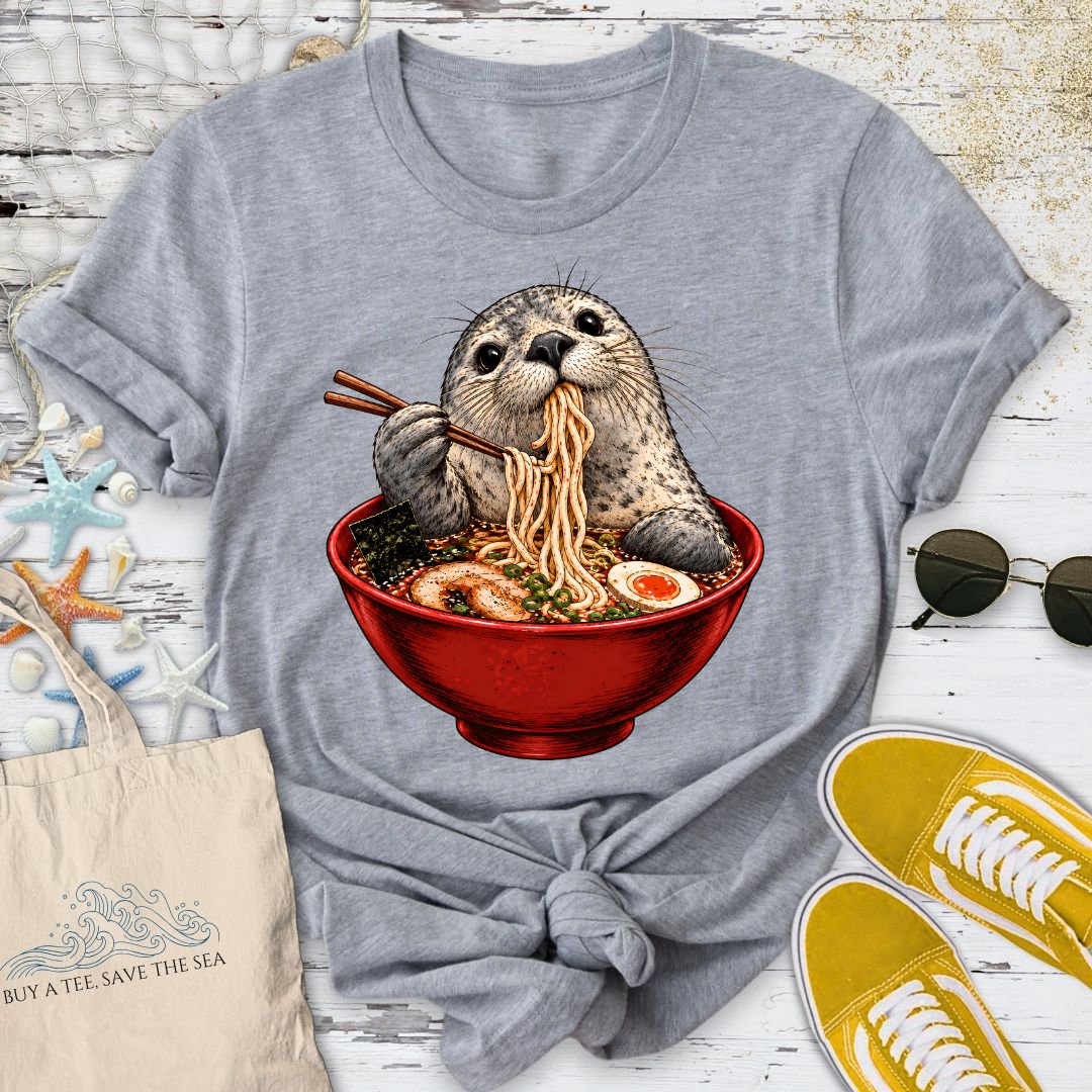 Ramen Seal T-Shirt in Sport Grey - Dolce Reverie