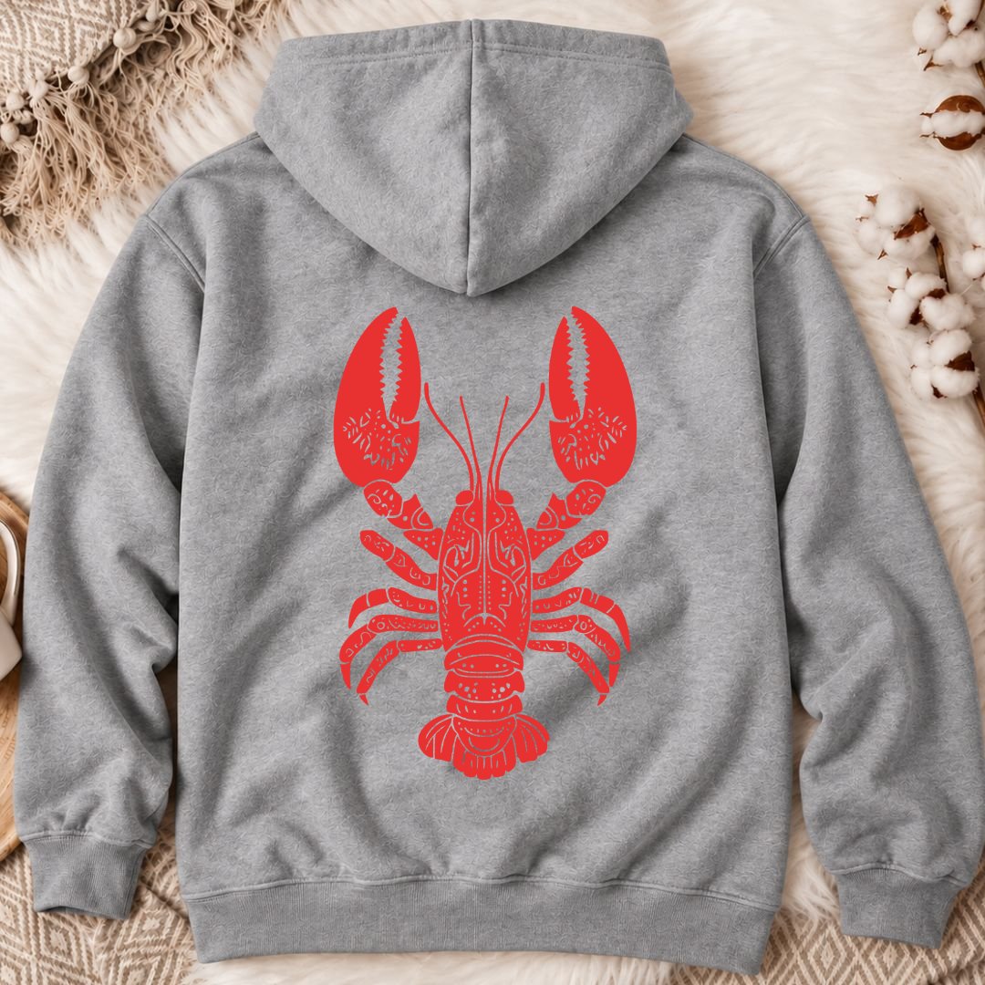 Tribal Lobster Back Print Hoodie