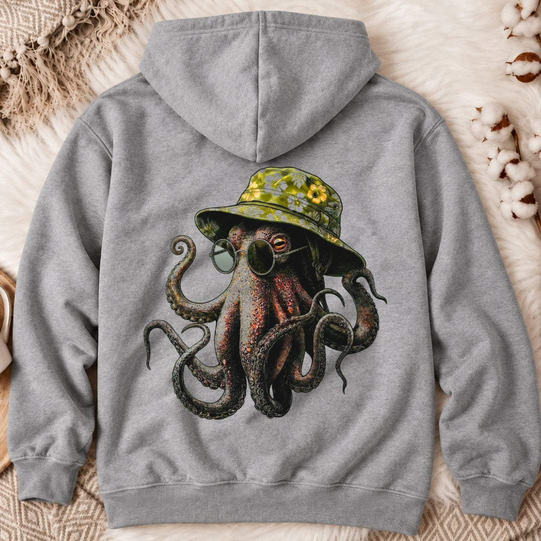 Summer Octopus Back Print Hoodie