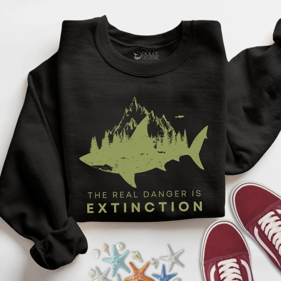 The Real Danger Is Extinction Sweatshirt S / Black
