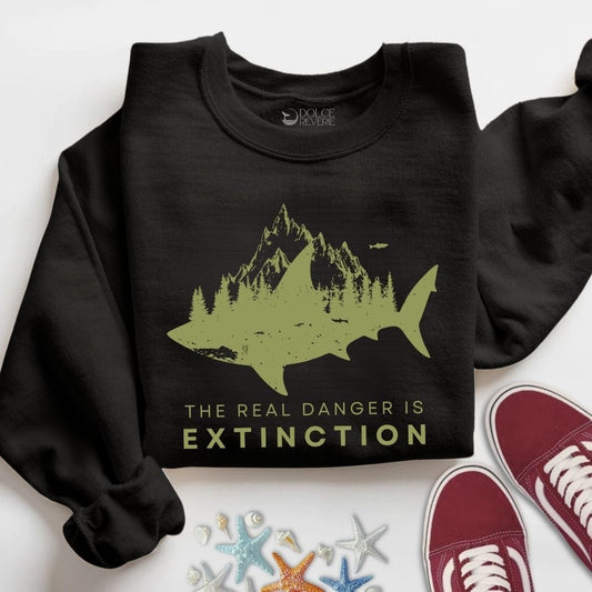 The Real Danger Is Extinction Sweatshirt S / Black