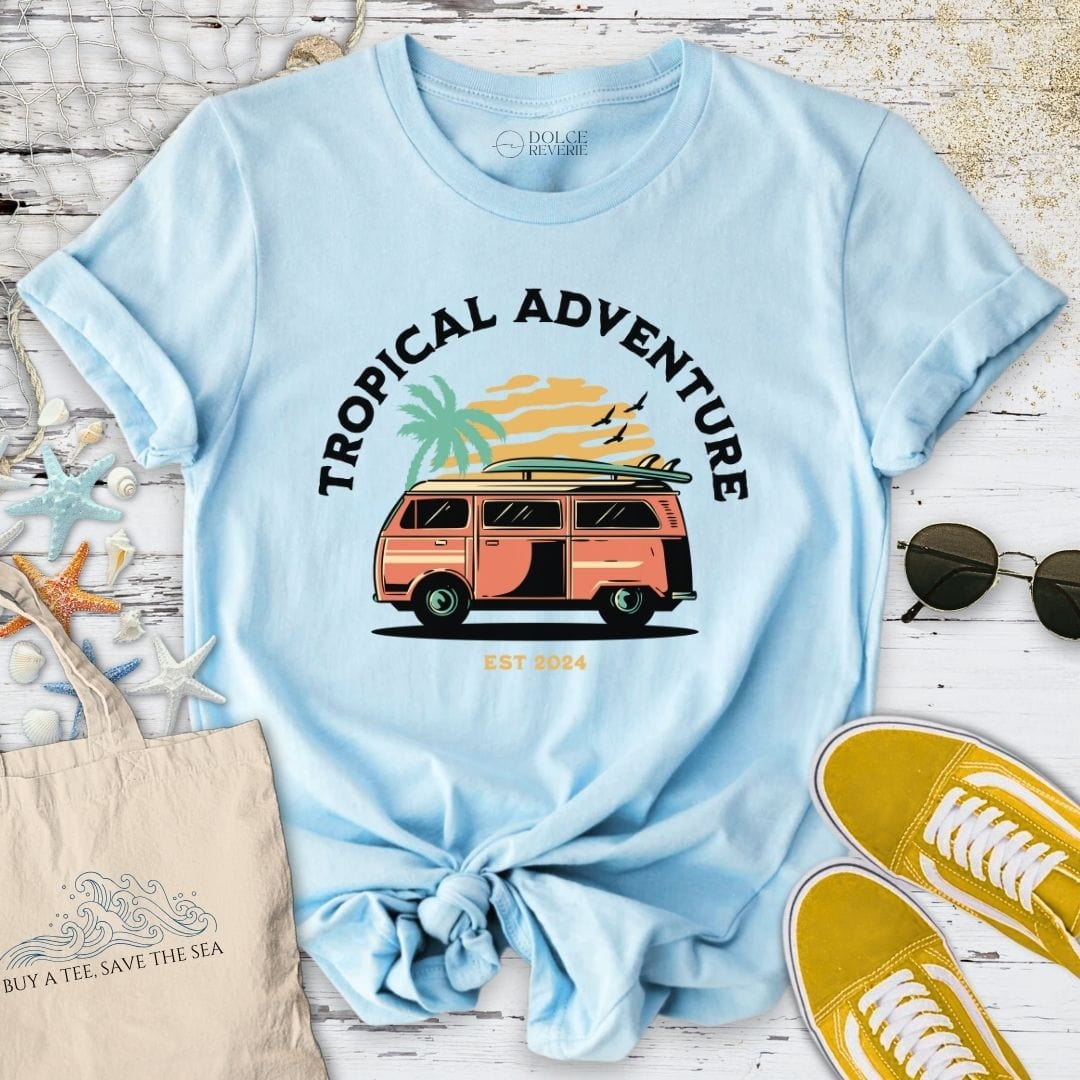 Tropical Adventure T-Shirt Light Blue / S