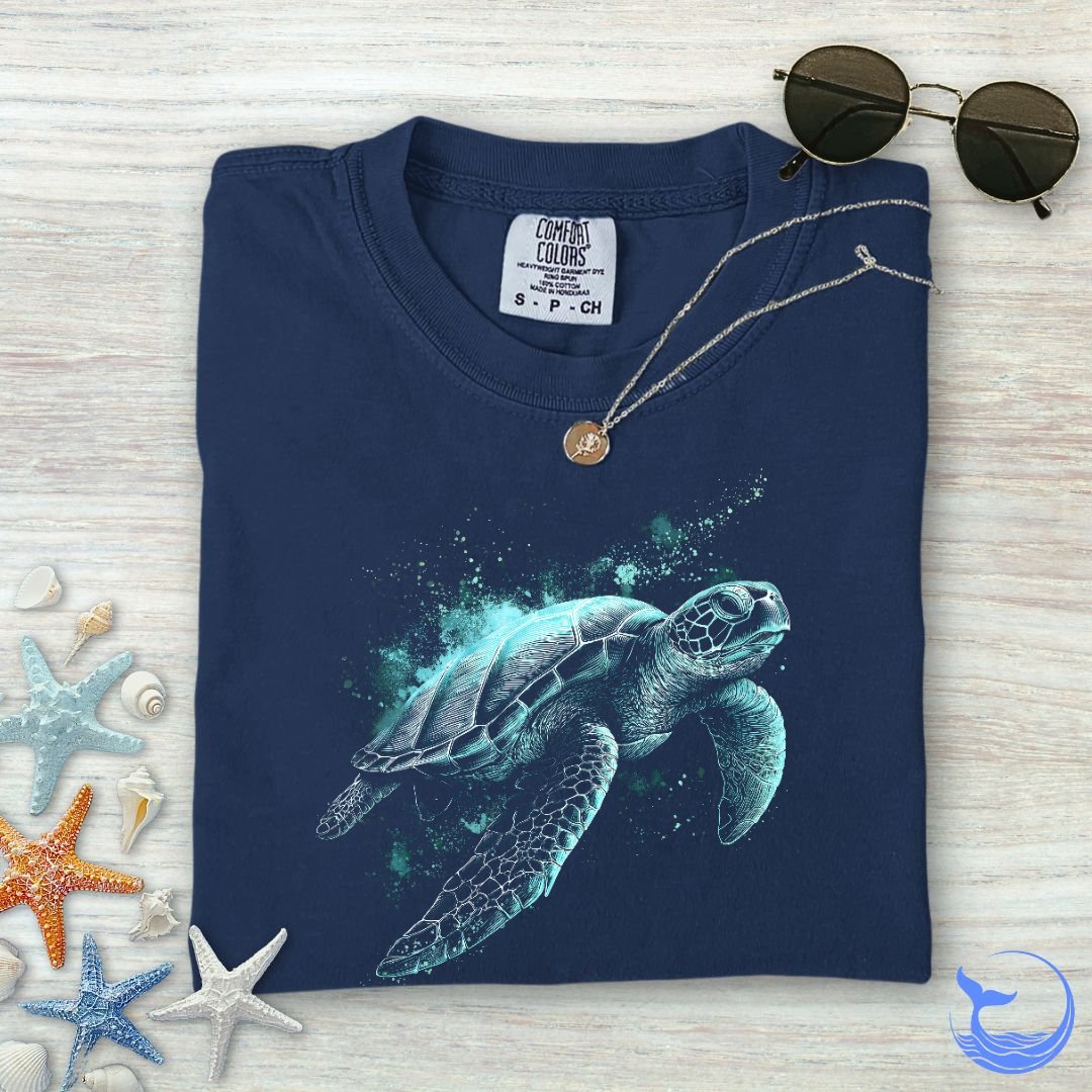 Bioluminescent Turtle Comfort Colors T-Shirt