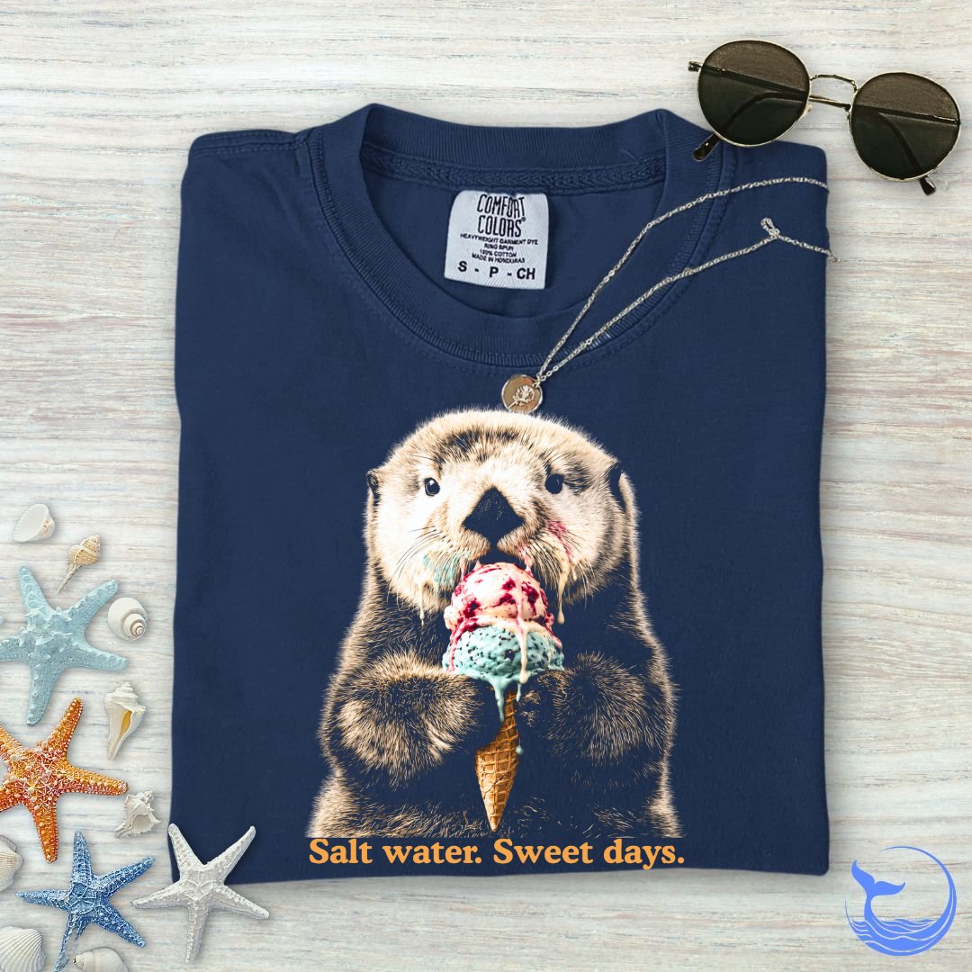 Salt Water Sweet Days Otter Comfort Colors T-Shirt
