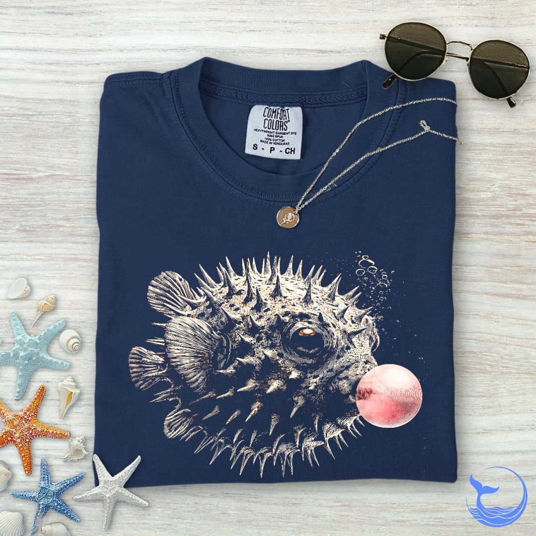 Bubblegum Pufferfish Comfort Colors T-Shirt
