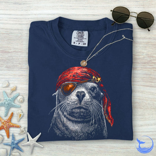 Sea Lion Pirate  Comfort Colors T-Shirt