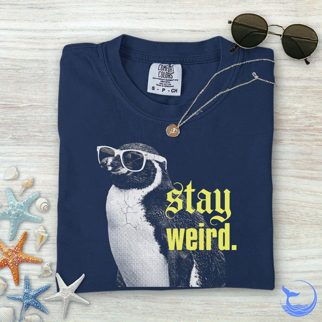 Stay Weird Penguin Comfort Colors T-Shirt