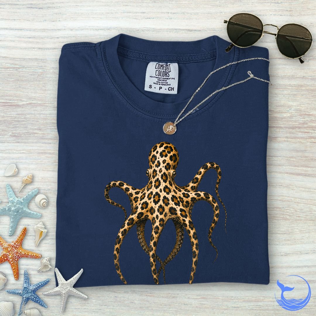 Cheetah Octopus Comfort Colors T-Shirt