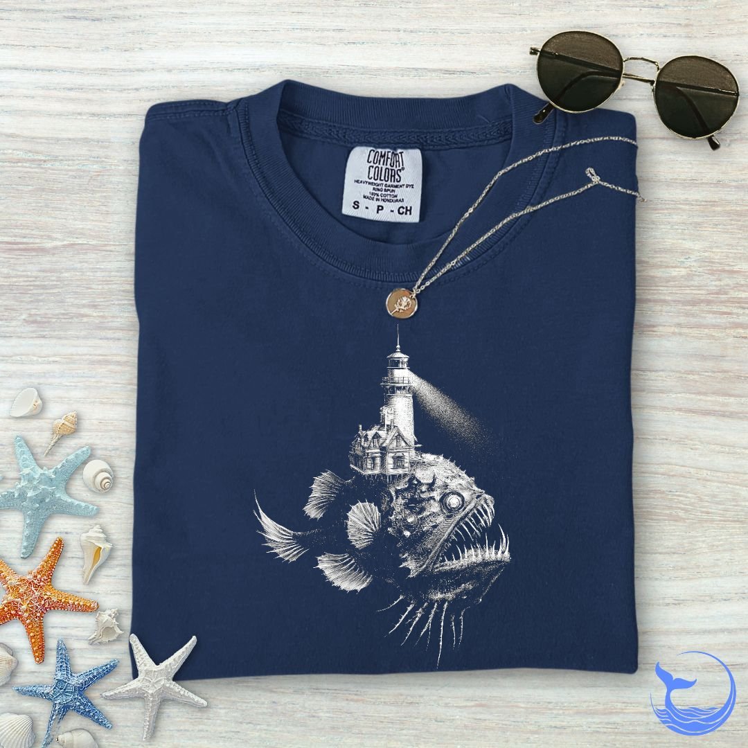 Lighthouse Anglerfish Comfort Colors T-Shirt