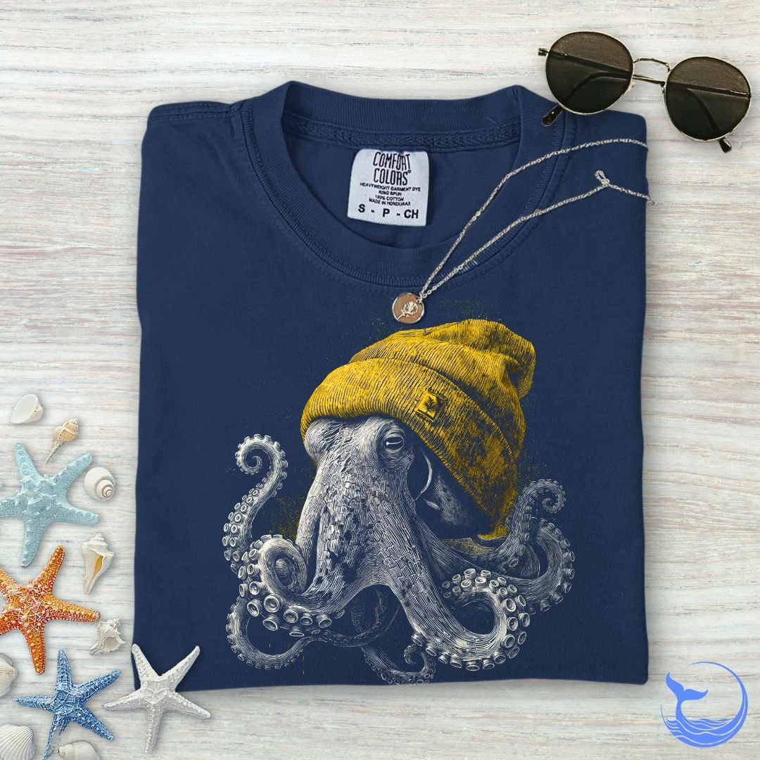 Winter Octopus Comfort Colors T-Shirt