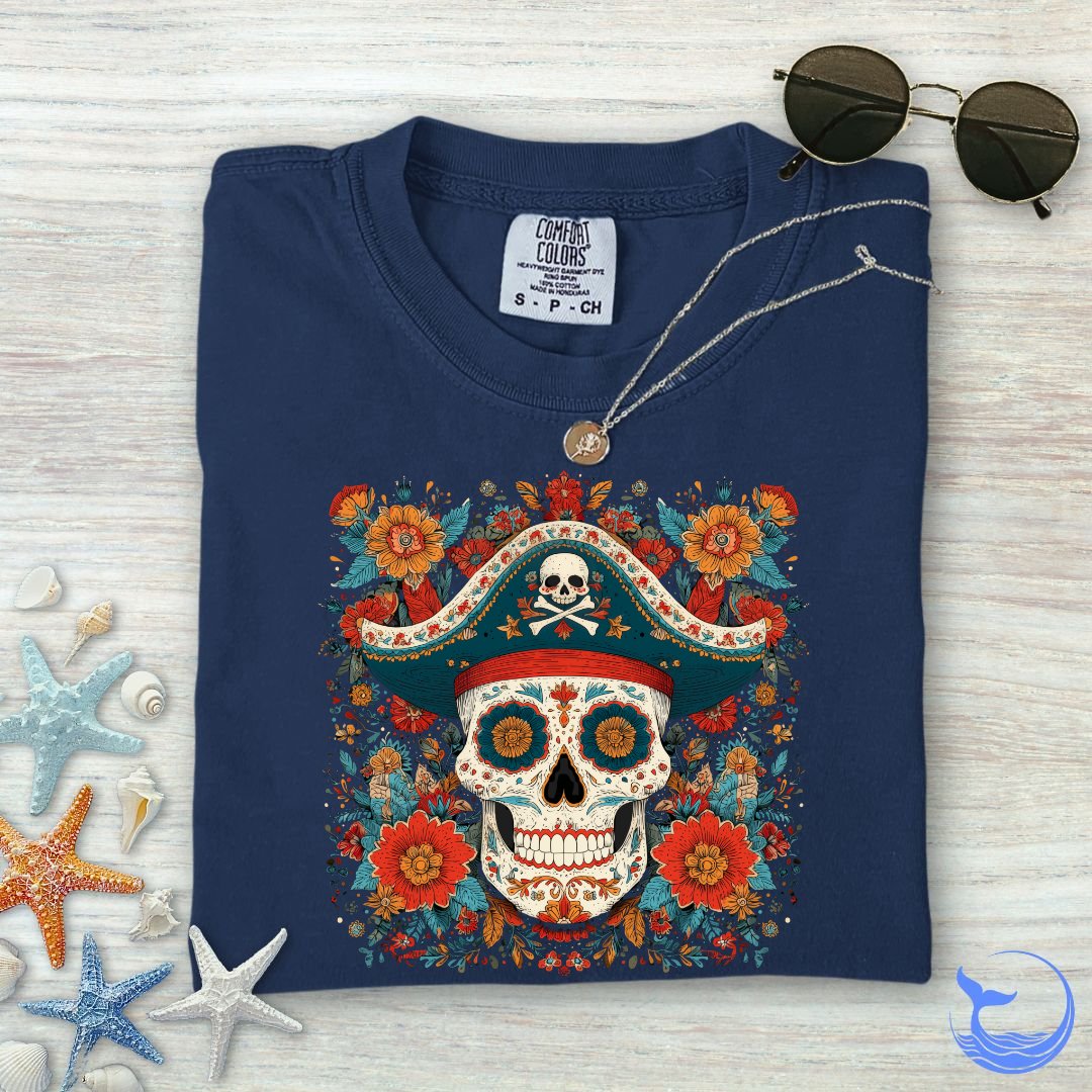 Mexican Pirate Skull Comfort Colors T-Shirt