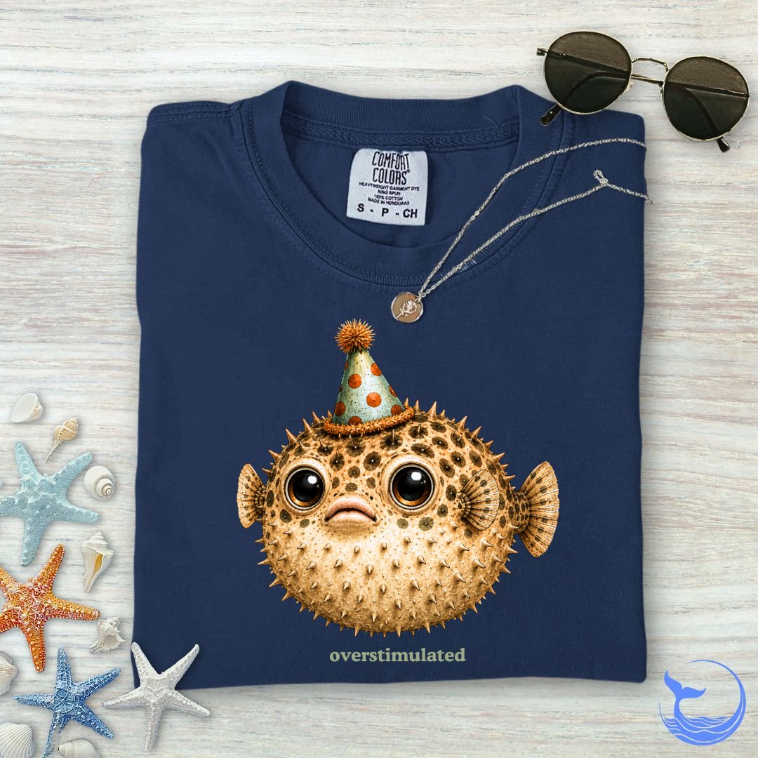 Overstimulated Pufferfish Comfort Colors T-Shirt