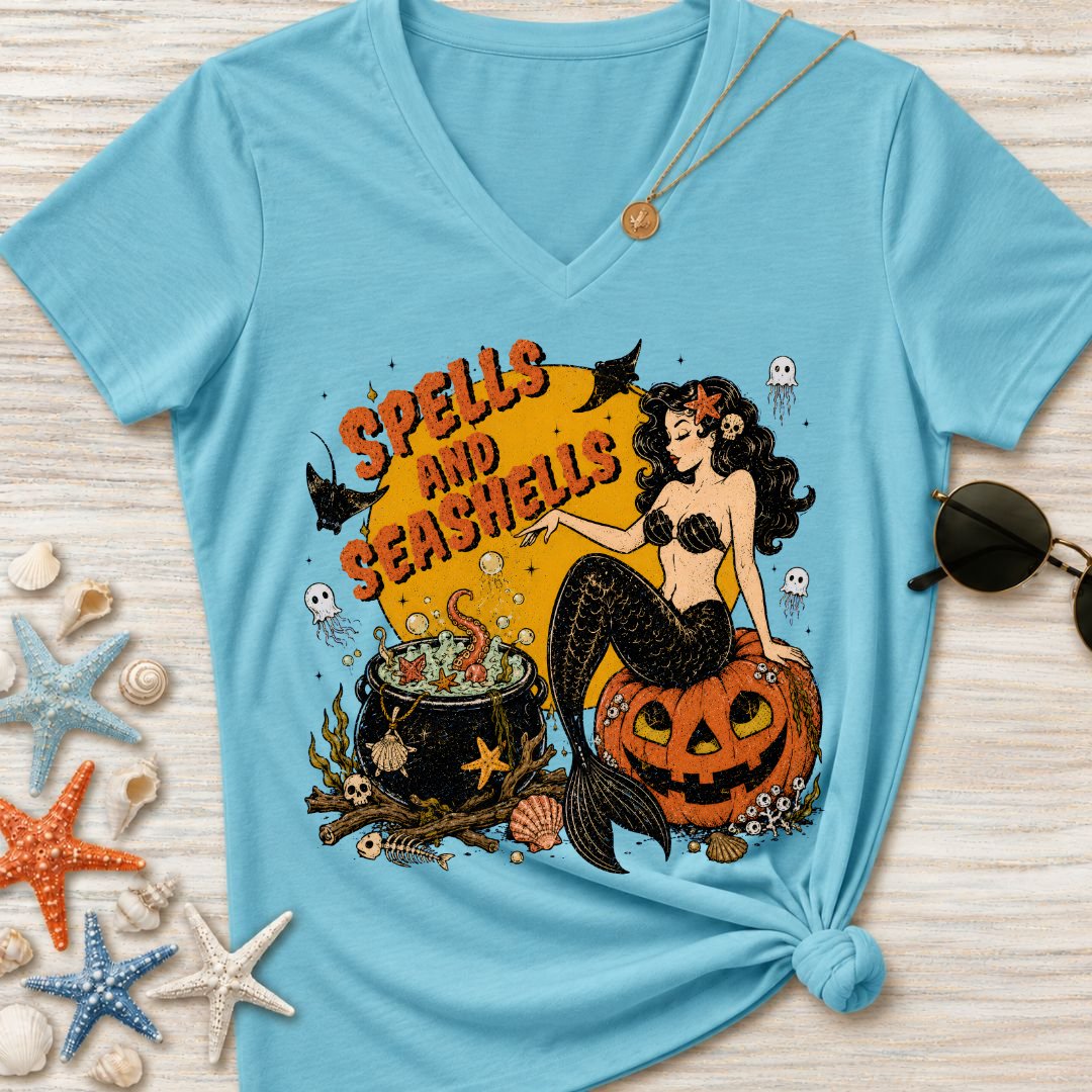 Spells & Seashells Women's V-Neck T-Shirt