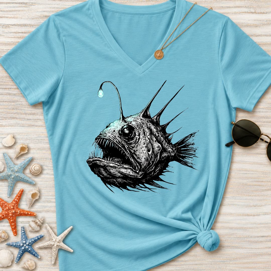 Angler Fish Women's V-Neck T-Shirt
