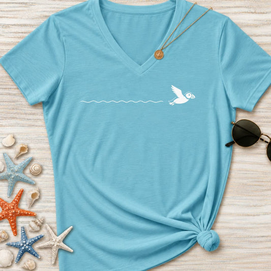 Puffin Trail Women's V-Neck T-Shirt
