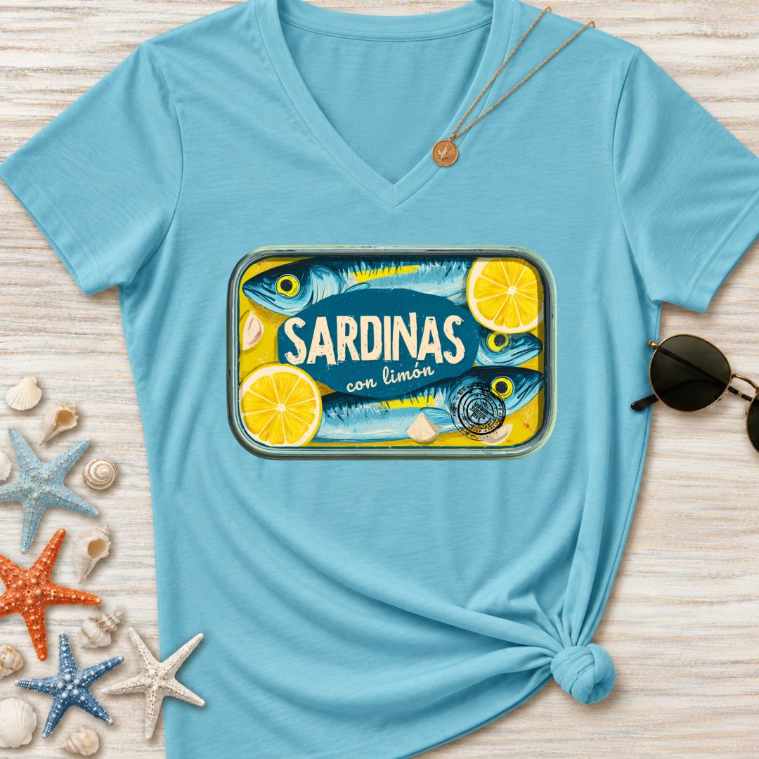 Sardinas Con Limon Women's V-Neck T-Shirt