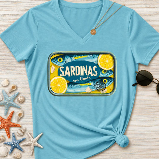 Sardinas Con Limon Women's V-Neck T-Shirt