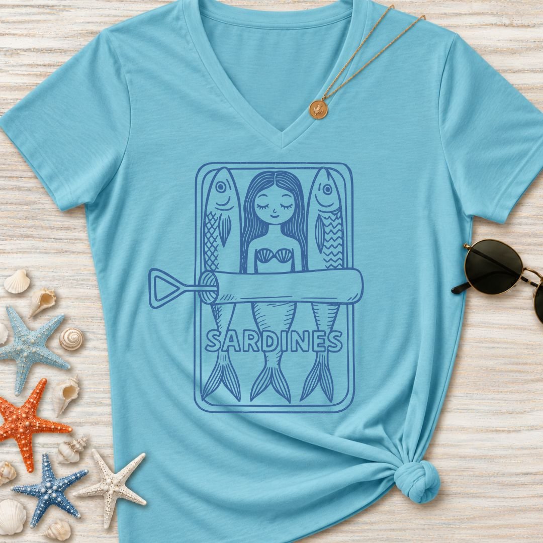 Mermaid Sardines Women's V-Neck T-Shirt
