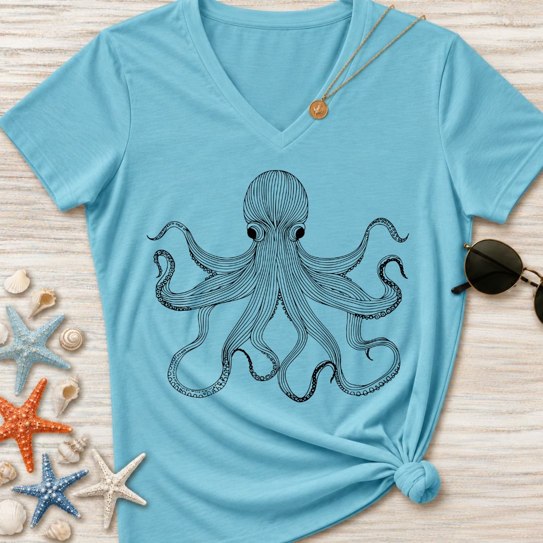 Octopus Women's V-Neck T-Shirt