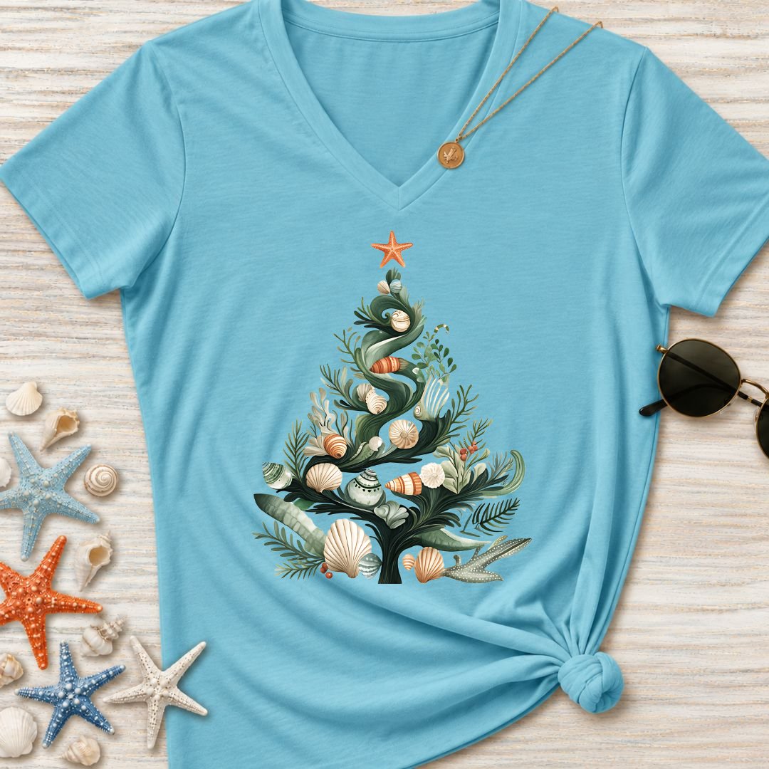 Underwater Christmas Women's V-Neck T-Shirt