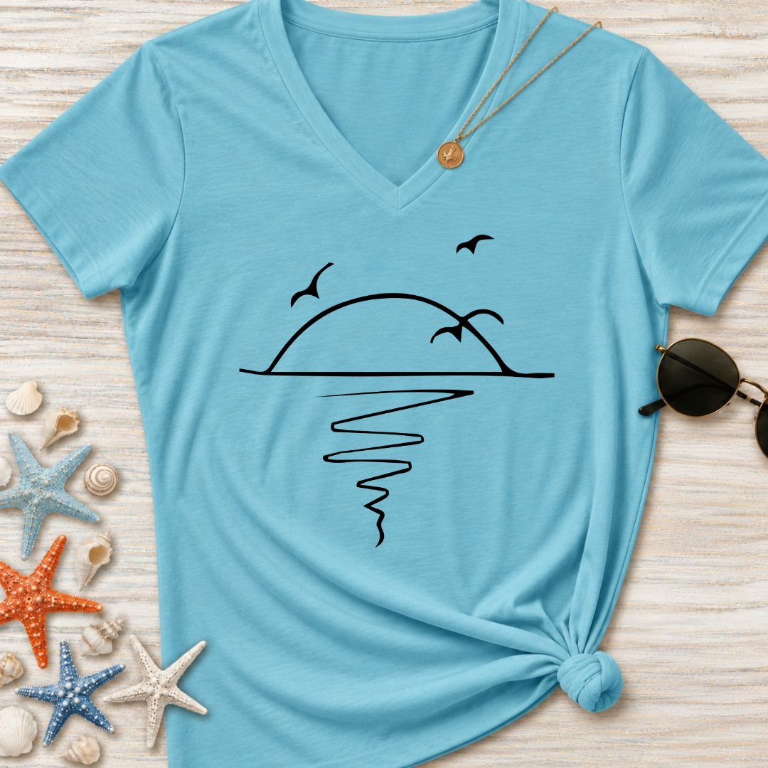 Sunset Women's V-Neck T-Shirt