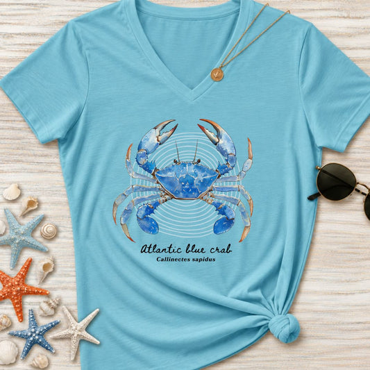 Blue Crab Women's V-Neck T-Shirt