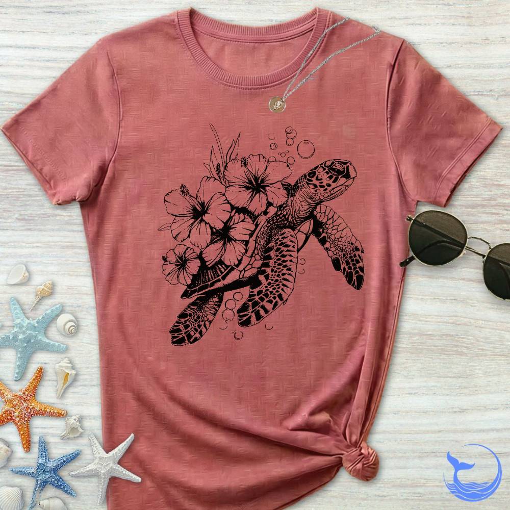 Turtle & Flowers Women's T-Shirt