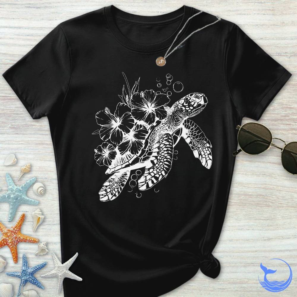 Turtle & Flowers Women's T-Shirt