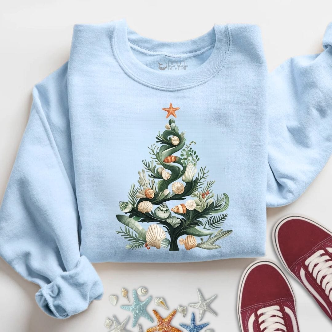 Underwater Christmas Sweatshirt S / Light Blue