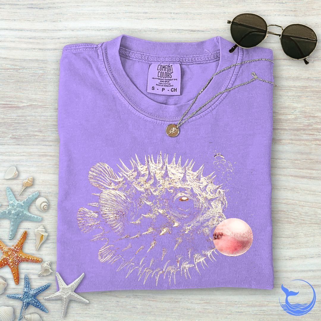 Bubblegum Pufferfish Comfort Colors T-Shirt