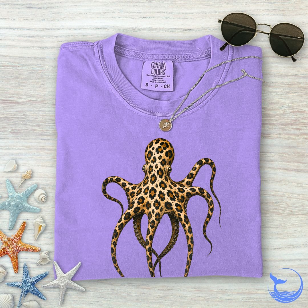 Cheetah Octopus Comfort Colors T-Shirt
