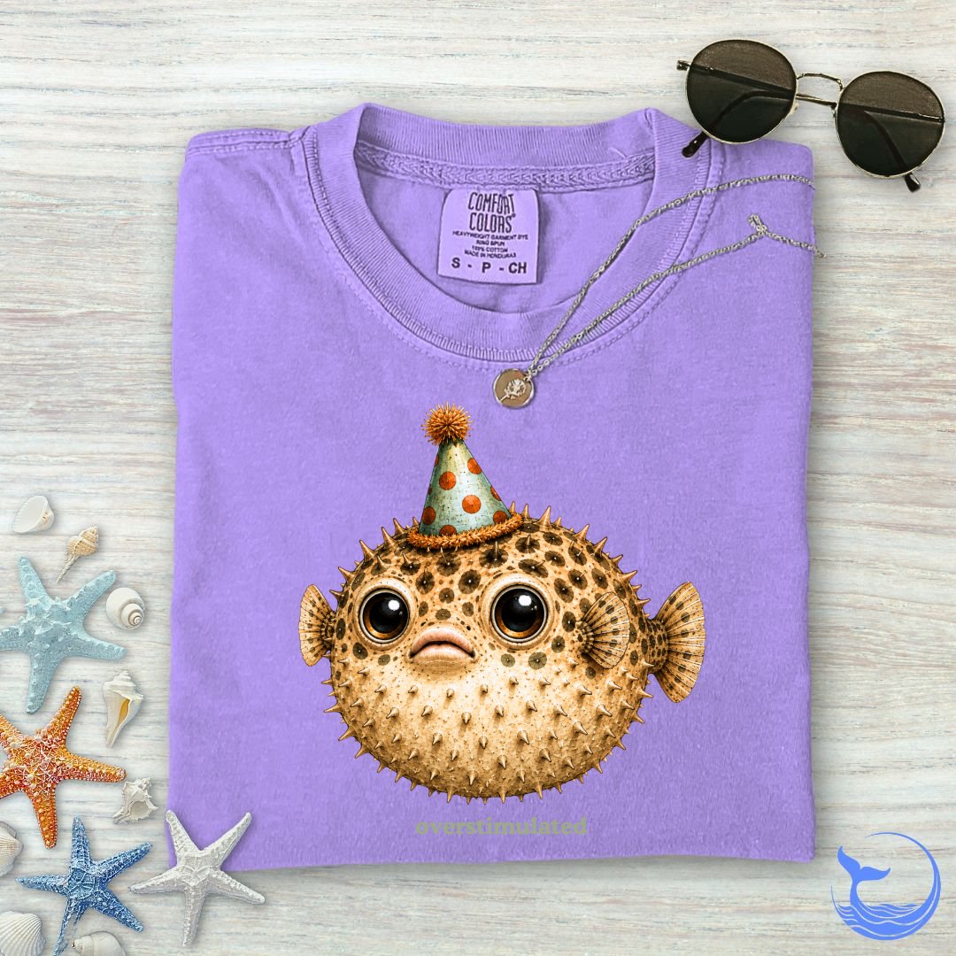Overstimulated Pufferfish Comfort Colors T-Shirt