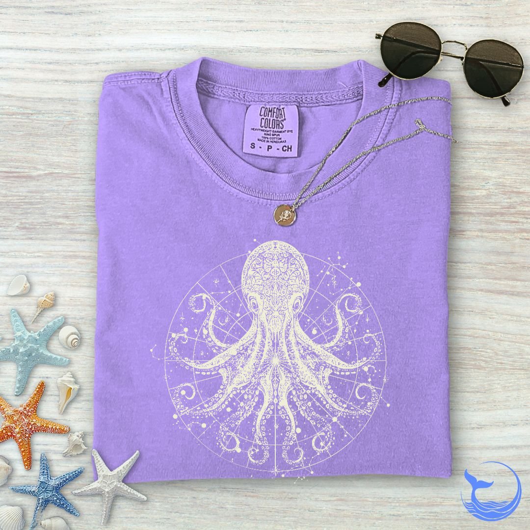 Celestial Octopus Comfort Colors T-Shirt