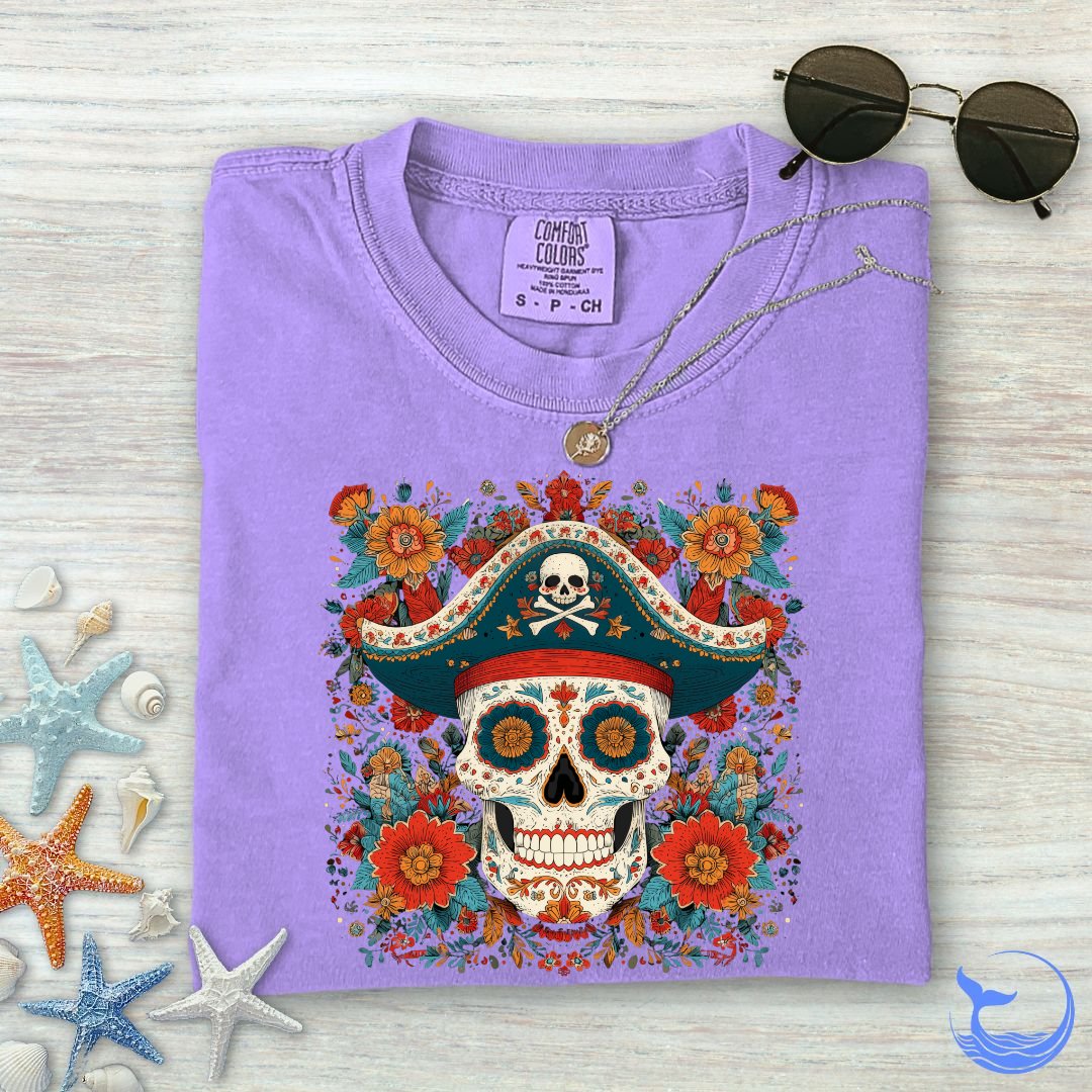 Mexican Pirate Skull Comfort Colors T-Shirt