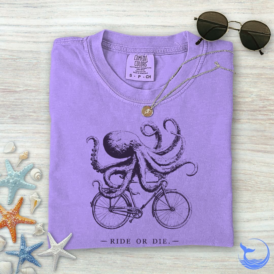 Ride Or Die Octopus Comfort Colors T-Shirt