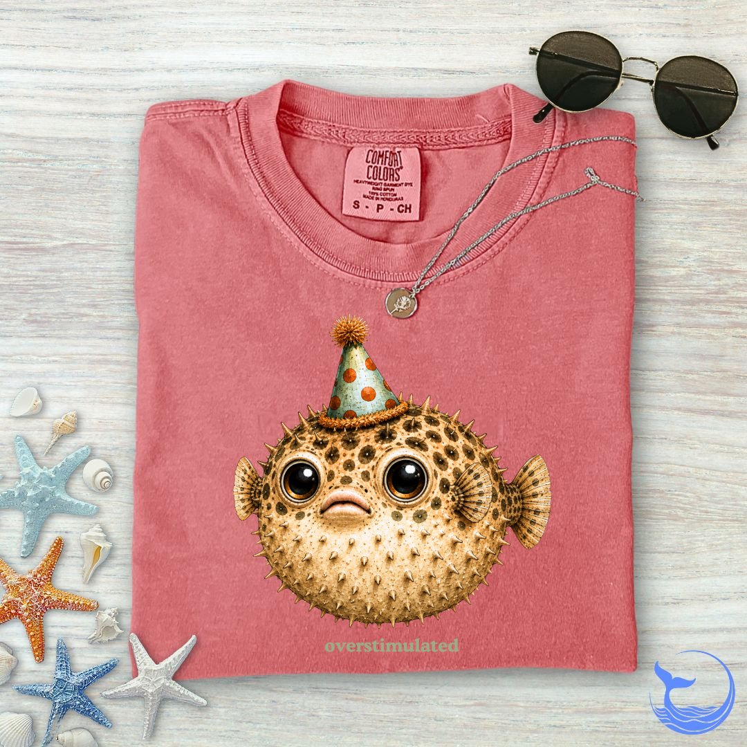 Overstimulated Pufferfish Comfort Colors T-Shirt