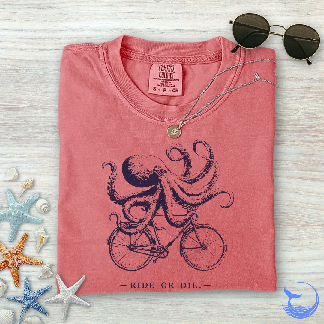 Ride Or Die Octopus Comfort Colors T-Shirt