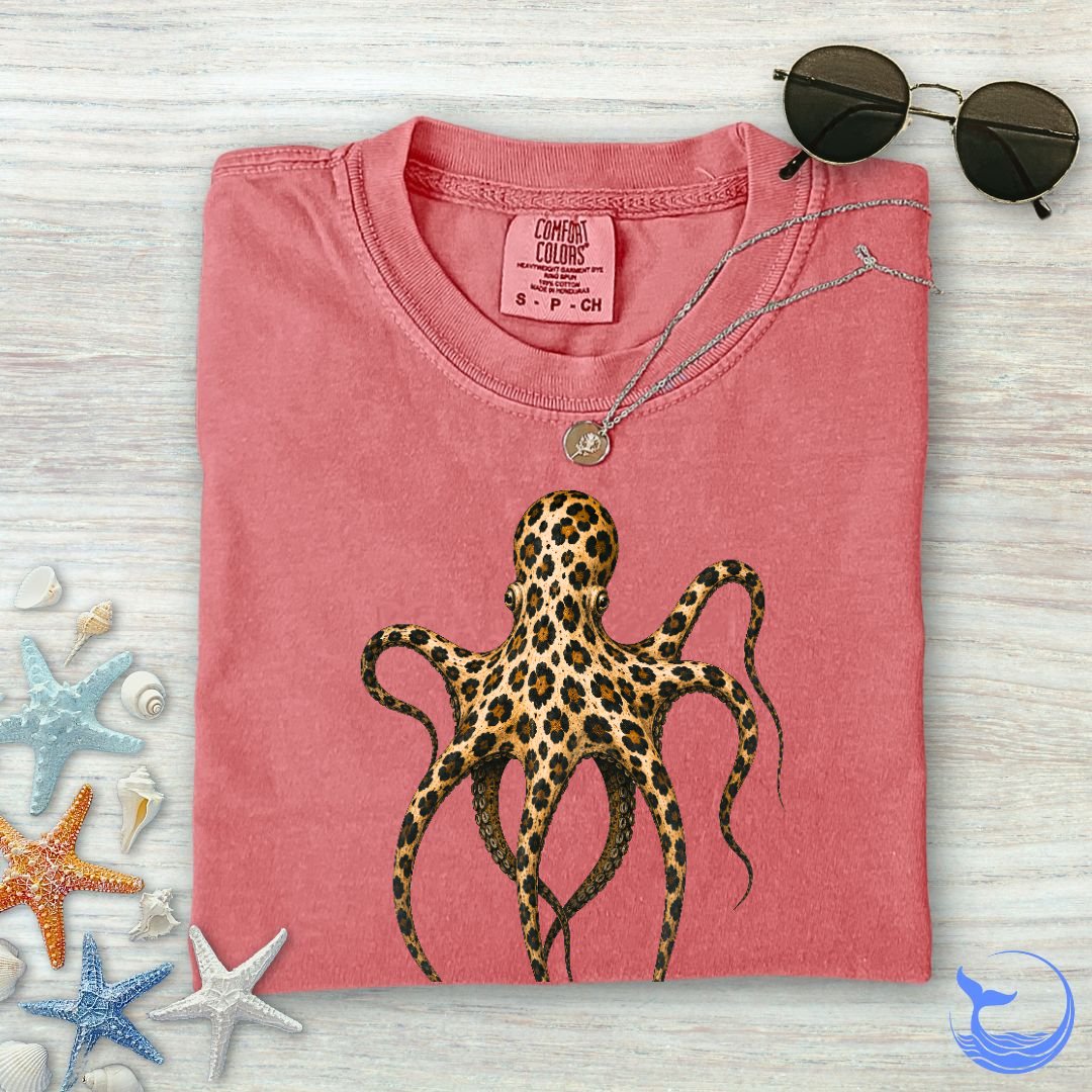 Cheetah Octopus Comfort Colors T-Shirt