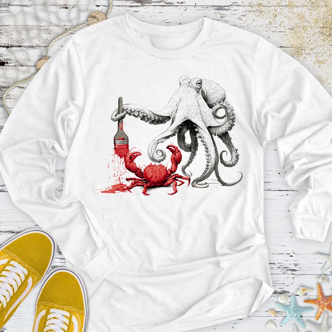 Off To Paint Stuff, Octopus Long Sleeve Tee
