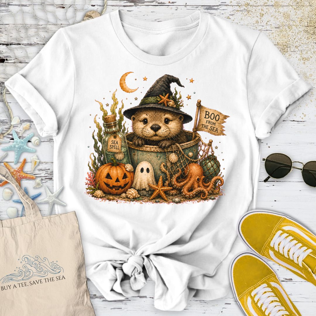 Boo From The Sea, Halloween Otter T-Shirt