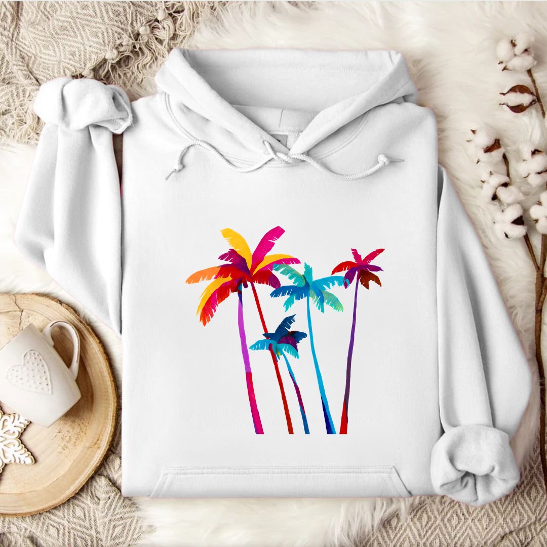 Artistic Palm Trees Hoodie
