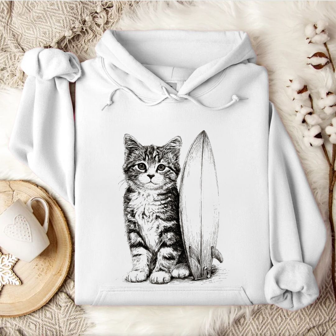 Surfer Cat Hoodie
