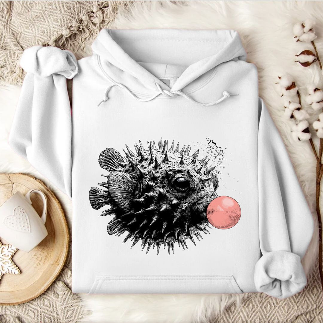 Bubblegum Pufferfish Hoodie
